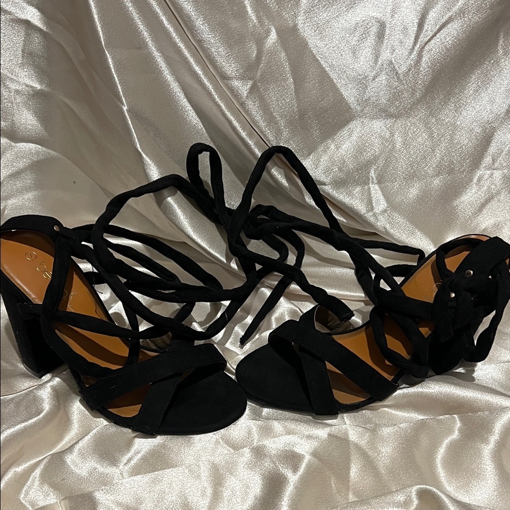 Elegant Black Strappy Heels